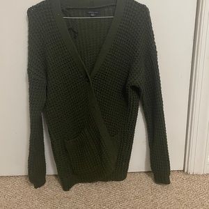 American Eagle Cardigan- Hunter Green